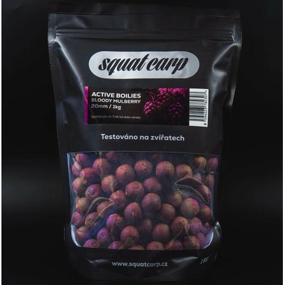 SQUAT CARP Hotové boilies Bloody Mulberry 1kg 20mm