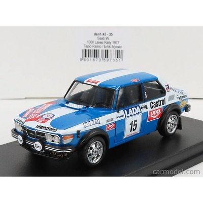 Trofeu Saab 99 Team Konela Racing N 15 Rally 1000 Lakes 1977 T.rainio E.nyman Modrá Bílá 1:43