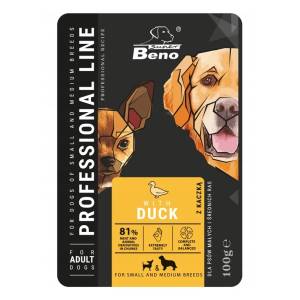 Super Benek Super beno Пауч за възрастни кучета от малки и средни породи с патица 100 г