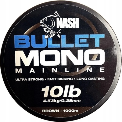 Kevin Nash Bullet Mono Brown 1000 m 0,28 mm – Zboží Dáma
