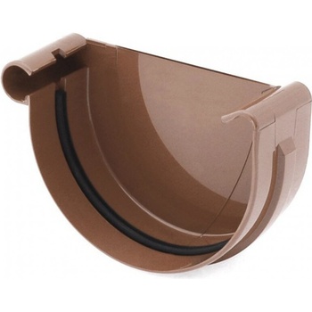 Covernit Plastové čelo žľabu ľavé 125 mm hnedá