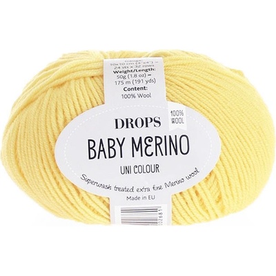 Příze DROPS Baby merino uni color 04 - žlutá