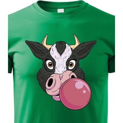 dětské tričko Veselá kráva zelená