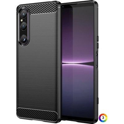 Sony Xperia 1 V Carbon Fiber Калъф и Протектор