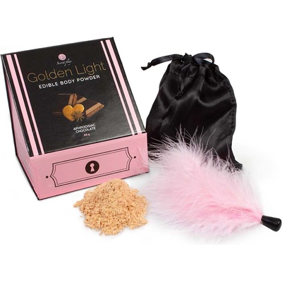 Secret Play Edible Powder & Feather Tickler Kit Aphrodisiac Chocolate