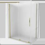Mexen Velar плъзгаща душ кабина 150 x 85 cm, матирана, златна - 871-150-085-31-50 (871-150-085-31-50)