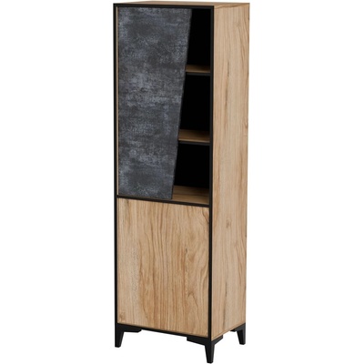 Cama 2D knihovna OVO 50x38xV182,5 dub/beton