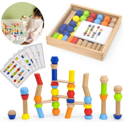 Viga hra Budovanie veží Multicolor