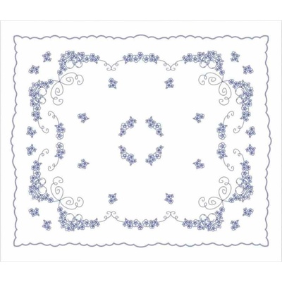 Beruška Vyšívání ubrus 120x140 cm jabloňové květy – Zboží Dáma
