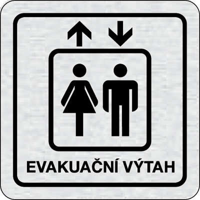 Nalepovací cedulka na dveře - Evakuační výtah