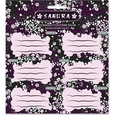 Ars Una Етикет за тетрадка ARS UNA, 18 броя, Sakura 53835314 (53835314)