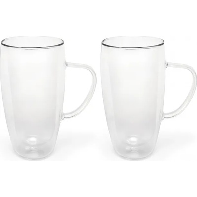bredemaijer group Сет от 2 двустенни стъклени чаши с дръжка Bredemeijer Cappuccino/Latte Macchiato, 400 мл (BR 165015)