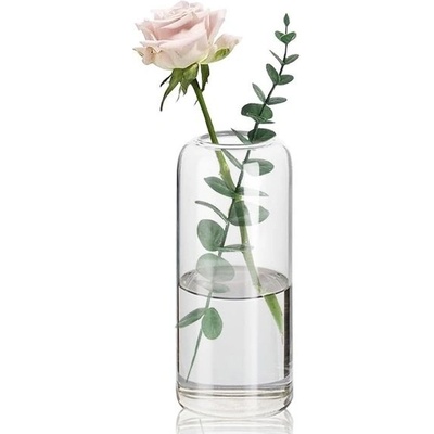 Anquephd Mini vázy Skleněná svatební dekorace na stůl, Průhledné vázy s pupeny na květiny, Malé – Zboží Mobilmania