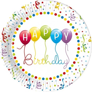 Procos Качествени компостируеми чинии - Честит рожден ден 8 бр