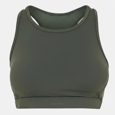 USA Pro Core Racer Back Sports Bra Ladies - Khaki