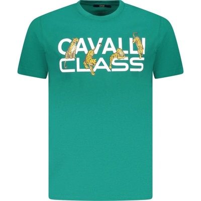 Cavalli class Тениска с къс ръкав за мъже cavalli class, Размер l, Цвят Зелен (txt60mjd060_ve04038)