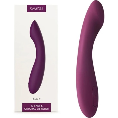G-SPOT вибратор, стилен и гъвкав, 17, 4см. - Amy 2 Violet (SVAKOM0194)