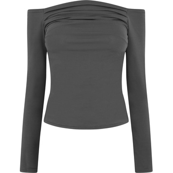 Image 1 of Jack Wills Тениска Jack Wills Women's Ruched Long-Sleeve T-Shirt - Folkstone Grey