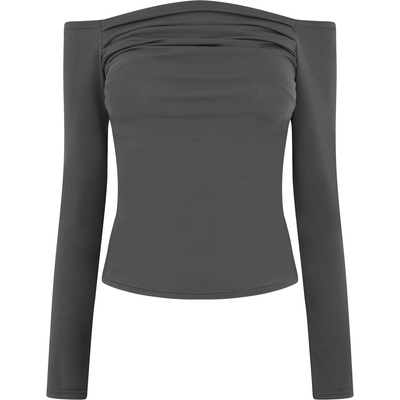 Jack Wills Тениска Jack Wills Women's Ruched Long-Sleeve T-Shirt - Folkstone Grey