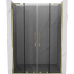 Mexen Velar L Duo плъзгащи се душ врати 160 см, графит, златно - 871-160-003-42-50 (871-160-003-42-50)