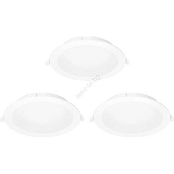 Aigostar -К-кт 3x LED RGBW Димируема лампа за вграждане MESH 15W/230V 2700K-6500K Ø 17 см (AI1990)