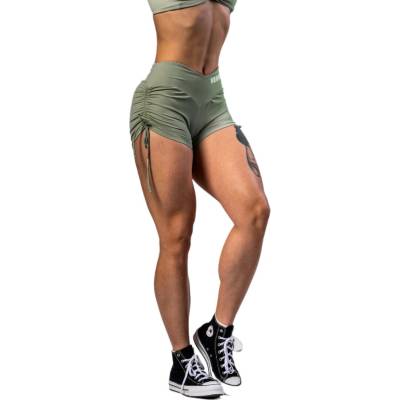 Nebbia strong beauty lace-up sculpting shorts own your power 429 light green