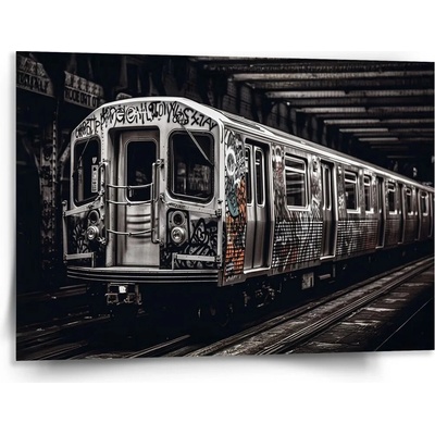 Sablio Obraz Mestské metro s graffiti - 150x110 cm