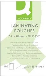 Q-Connect Фолио за ламиниране 54х86мм. 125 micron 100бр