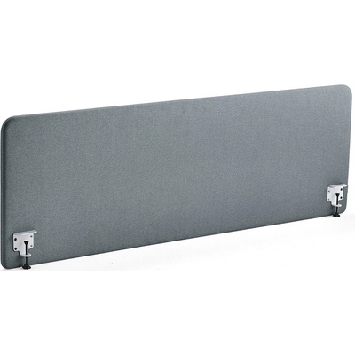 Zone stolový paraván bílé svorky potah Rivet modrošedá 200 X 65 x 3,6 cm