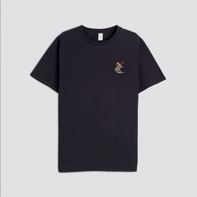 Cariuma T-Shirt Floral Skateboard Black