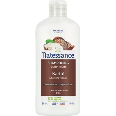 Natessance Ultra výživný šampon s bambuckým máslem a keratinem 500 ml