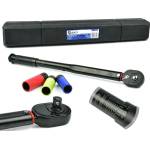 GEKO Моментен ключ 1/2" 28-210Nm + комплект вложки Black HD 61393 (G10068)