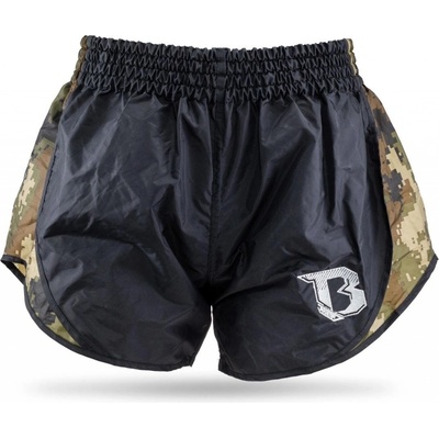 Booster trenky na thajský box Retro Hybrid černá/maskáč