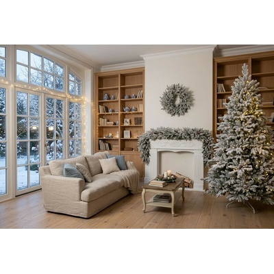 Stromček MagicHome Vianoce Frosty, zasnežený, 3D+2D, extra hustý, 150 cm