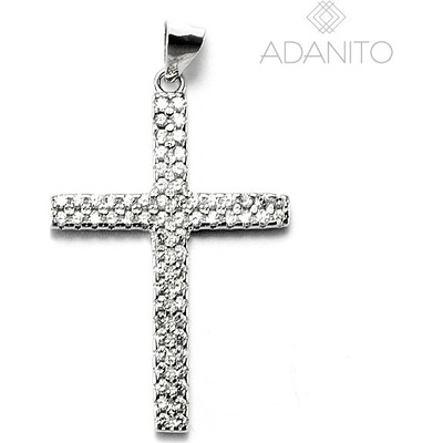 Beneto AGH471 Stříbrný přívěsek křížek se zirkony