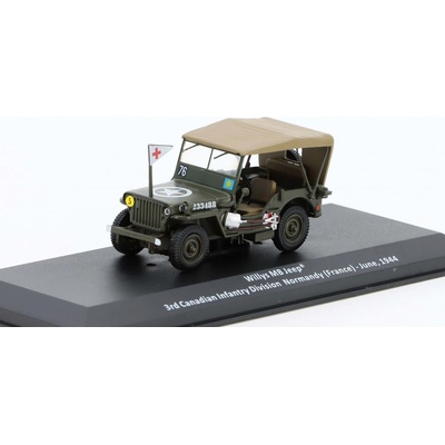 DeAgostini Willys MB Jeep 3rd Canadian Infantry Division France 1944 časopis Vojenské automobily s modelem 13 1:43