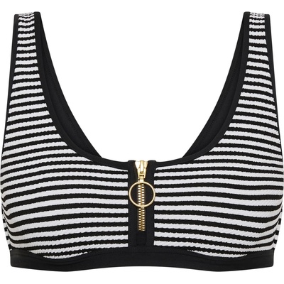 Seafolly Дамско бикини горнище Seafolly Clubhouse Zip Front Tank Top Bikini top - Black - размер 38 (EU) (150-6629-0314)