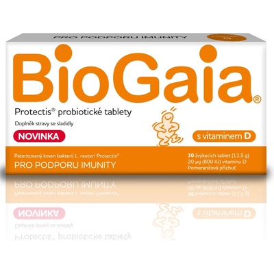 BIOGAIA Protectis probiotické tablety s vitaminem D 30 ks
