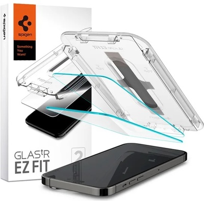 Spigen iPhone 14 Pro SPIGEN EZ FIT HD екранен протектор стъкло 2бр 2.5D, 9H + рамка, TRANSFER AGL05214 (AGL05214)