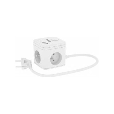 Kerg Power strip 3-outlet + USB-A+USB-C charger 1.5m 3×1.5mm2 H05VV-F 16A/250V~ KERG Smart white