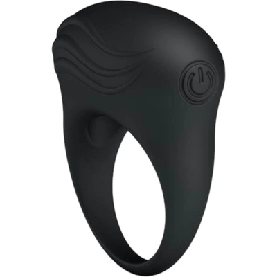 Pretty Love Вибриращ пръстен за пенис Pretty Love Bertram - водоустойчив (черен)