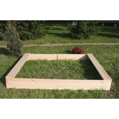 PiPi Dětské dřevěné pískoviště obdélník 140x180x20 cm – Zboží Dáma