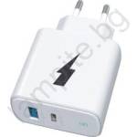 WINNER GROUP-WG - Адаптер за бързо зареждане 1xUSB-C + 1xUSB-A Power Delivery 38W бял (WN0054)