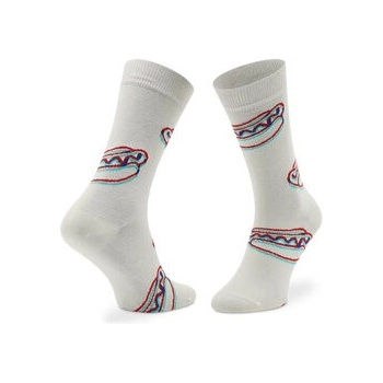 Happy Socks Súprava 2 párov vysokých ponožiek XTDS02-6500 Biela
