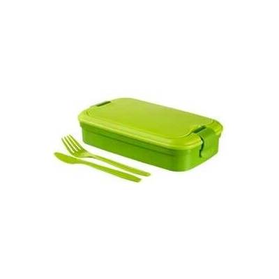 Box na jedlo s príborom CURVER Lunch & Go, približne 1,4 l, zelený