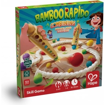 Hape Дървена настолна игра за бързина Hape - Bamboo Rapido (H4314)