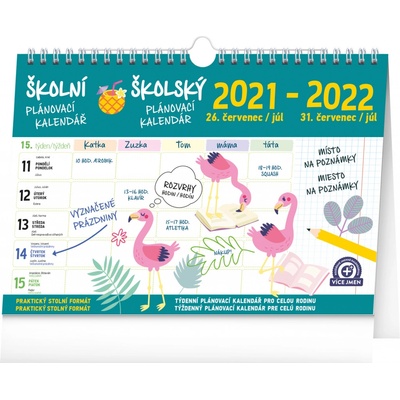 Stolní školní plánovací rodinný Presco Group 2021 2022 – Zboží Mobilmania