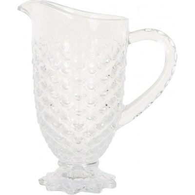 Clayre & Eef Decorative Pitcher 1100 Ml Transparent Glass 20 x 13 x 24 cm / 1100 ml