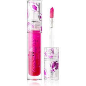 Revolution Beauty Tasty Tropical тониращо олио за устни за хидратация и блясък цвят Pomegranate 3, 8ml