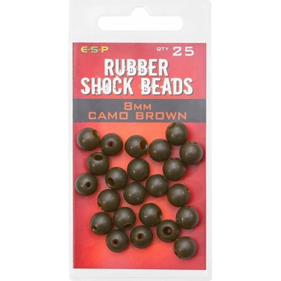 ESP Gumové Korálky Rubber Shock Beads Camo Brown 8 mm 25 ks